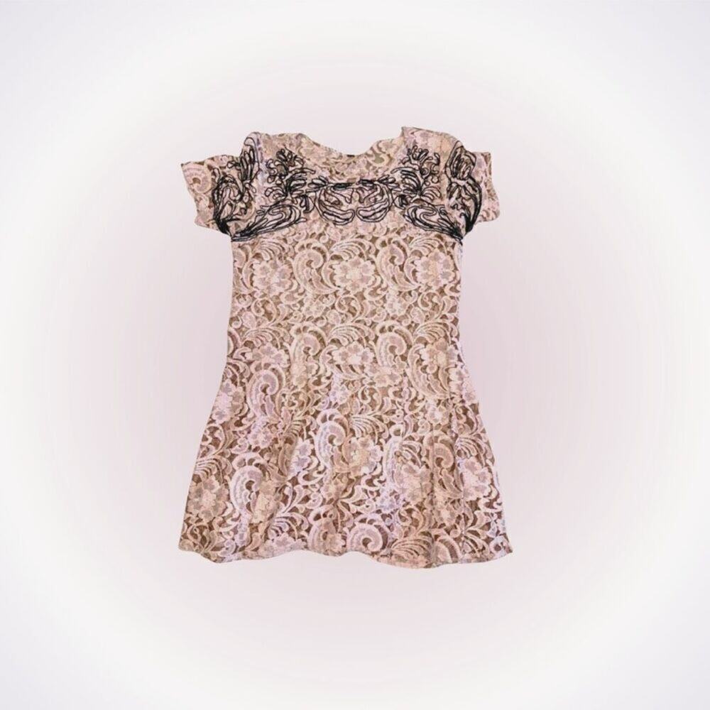 Free People Lace and Embroidered Dress | Sz M (No Size Tag)